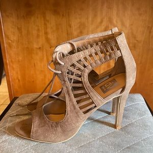 DOLCE VITA • Light Brown Ankle Wrap Heels
